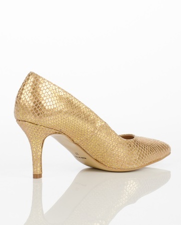 Altın rengi piton ayakkabı k045