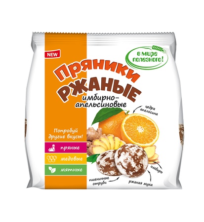 Пряники "Ржаные" с разнообразием фруктовых вкусов