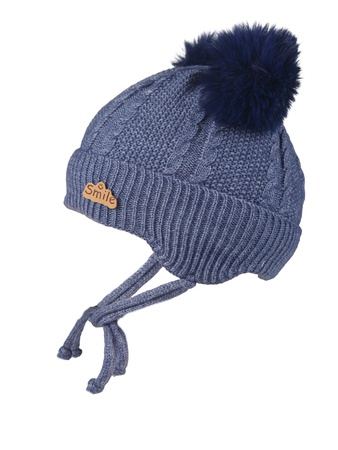 Yeni doğanlar için bağcıklı örme şapka