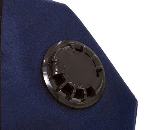 BASIC Navy, синяя маска, маска с угольным фильтром, 99% фильтрующих вирусов, сертифицированная маска FFP2, легкая маска премиум-класса, маска с клапан