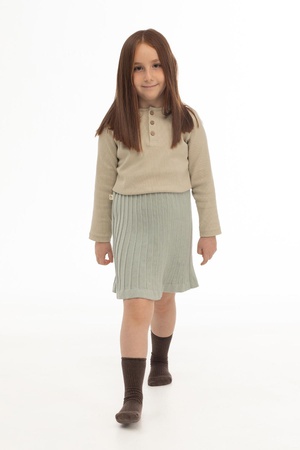 Çocuk örgü mini etek