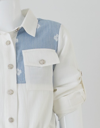 Рубашка с длинным рукавом и капри