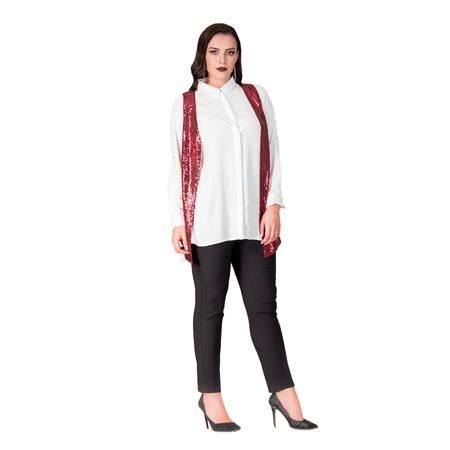 Büyük Beden Pul Payet Yelek