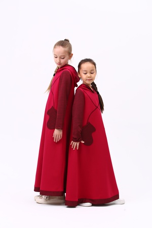 1. Kızlar için temel spor elbise modeli (1-Çocuk spor elbisesi)