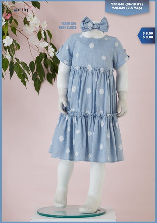 Yarım Kol Bebe Elbise