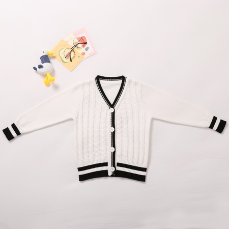 Новый британский школьный стиль, детский свитер, хлопковая вязаная школьная форма, кардиган с длинными рукавами, весенне-осенний свитер, классная одежда