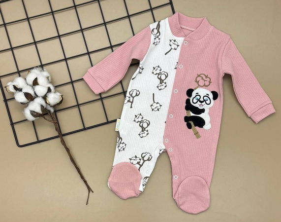 3-6/6-9/9-12 month Düğmeli ve Desenli Aylık Tulum