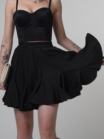 Volant-Minirock für Damen