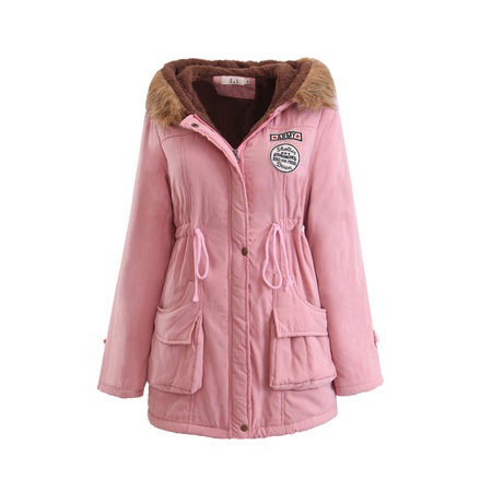 Новый Модный Плюс Размер 16 Цветов Толстые Пиджаки Твердый Меховой Воротник Зимние Парки Женские Пальто