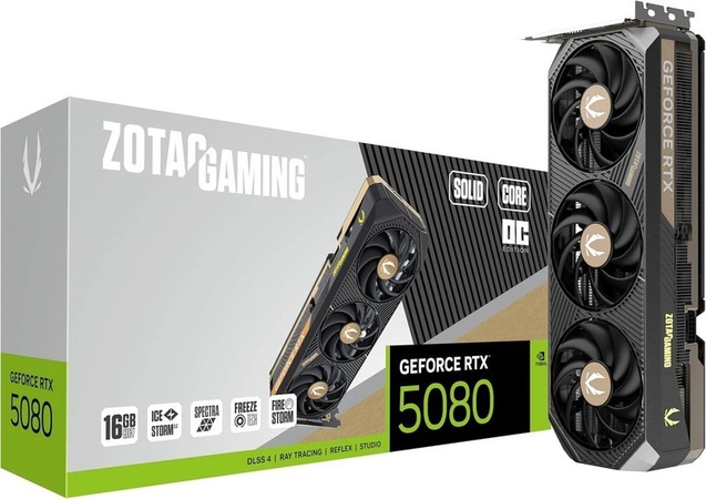 ZOTAC SOLID CORE OC GeForce RTX 5080 16GB 256-Bit GDDR7 DLSS 4.0 PCI