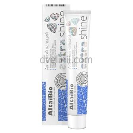 Зубная  паста AltaiBio «Активный  кальций», 75 мл. Для укрепления эмали зубов.