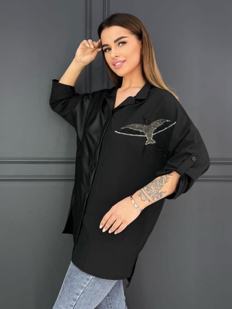 Женская рубашка#391-ласточка