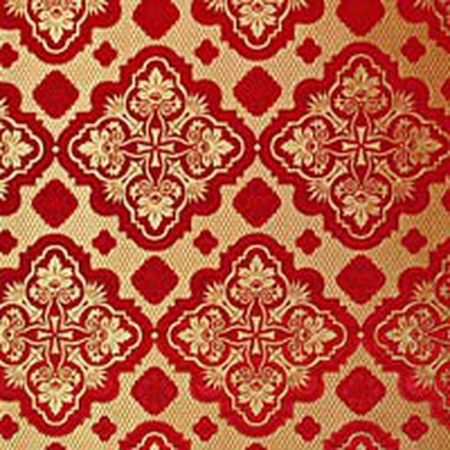 Ткань церковная Жаккард красный-золото