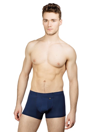 Боксеры темно-синие, закрытая резинка