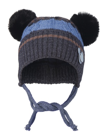 Yeni doğanlar için bağcıklı örme şapka