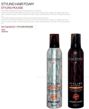 L'ACTONE STYLING HAİR MOUSSE  350ML