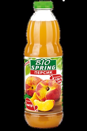 Персиковый сокосодержащий напиток с мякотью 1 литр
