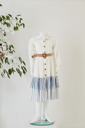 Платье с длинным рукавом из вискозы