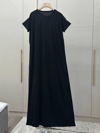 Базовая платье с коротким рукавом