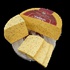 Russian new Young cheese with cumin