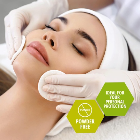 Латексные перчатки для медицинского осмотра Med PRIDE | Толщина 5 мил, маленькая коробка из 100 штук, неопудренные