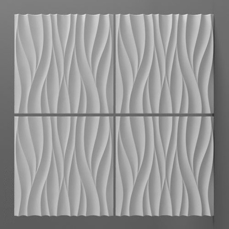 Гипсовая декоративная 3d панель «Волна»