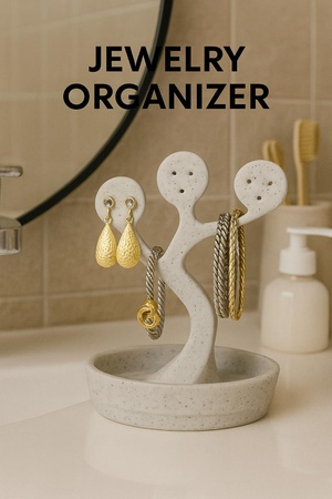 Подставка-органайзер для украшений в современном минималистичном дизайне.