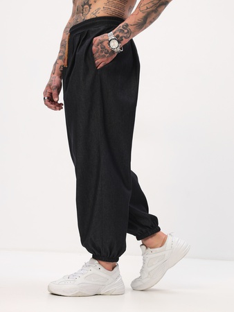 Штаны Джинсовые укороченные широкие