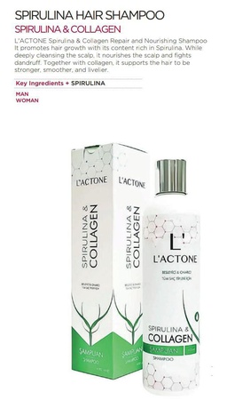 L'ACTONE Spırulına & Collagen Shampoo 400Ml