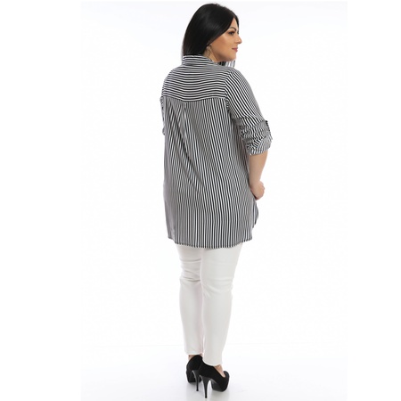 Çizgili Viskon Gömlek