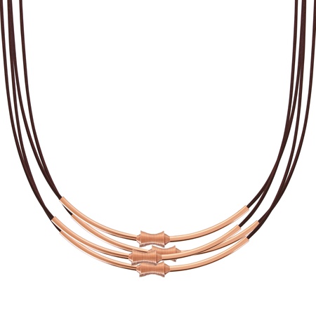 W-K-RP-101 Кожаный браслет, колье, серьги, комбайн