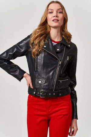 Leather jacket for women - Relaxed Fit