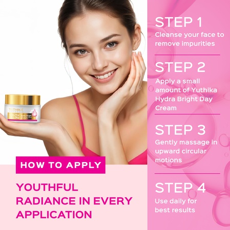 Yuthika Youth & Glow Day Cream SPF30/PA+++ for Women, Oil-Free, Reduces Dark Spots & Wrinkles (50g)