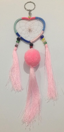 Keychain MIni Heart Dream Tassels