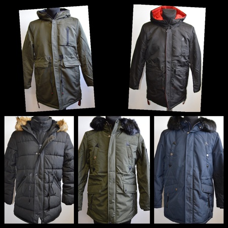“ENOS” мужские тёплые зимние удлинённые куртки