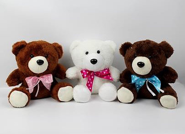 Игрушка мягконабивная Мишка с бантом 20см