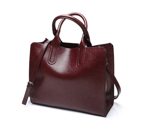 Oil and wax leather lady bag crossbody bag