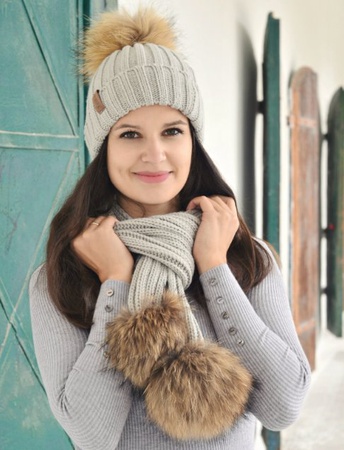 Bayan şapka + atkı: set