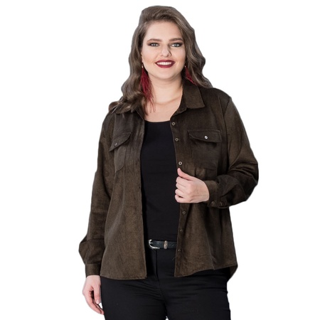 Бархатная рубашка большого размера