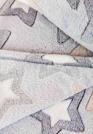 Плед Суфле 104х104 см белый со звездами