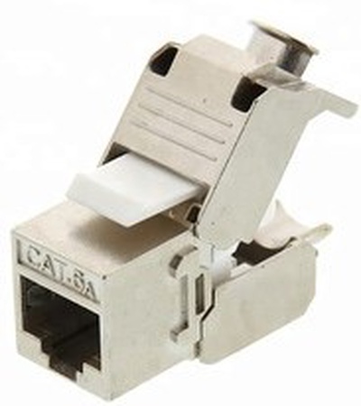 TLKJSC6A07-180	superiOrtec CAT6A TOOLLESS, RJ45, 180-DEG, KEYSTONE JACK, SHIELDED, 568A/B WIRING, WHITE