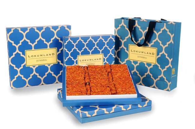 Safran Kaplı Antep Fıstıklı Lokum