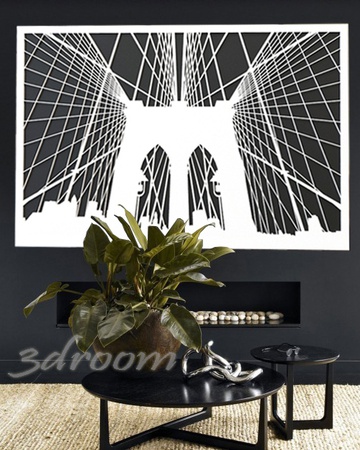 Dekoratif 3D panel Brooklyn Köprüsü