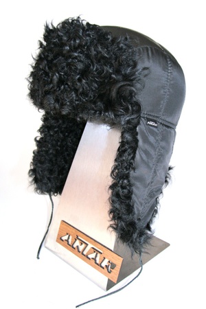 Ушанка из кожи, плащ. тк. с калганом 170882