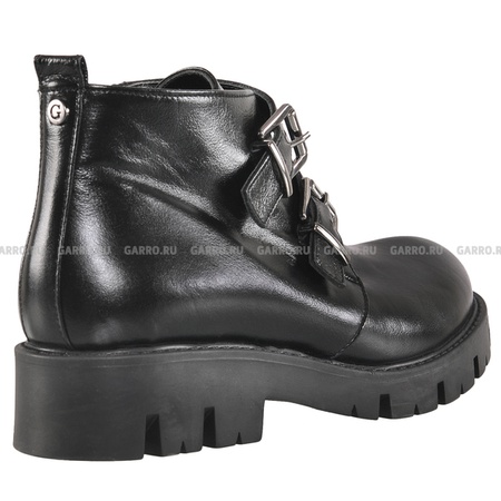 Ботинки 1062 чёрные, натуральная кожа, байка