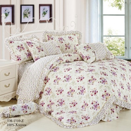 ПОСТЕЛЬНОЕ БЕЛЬЕ ИЗ ПОПЛИНА РЮША-020