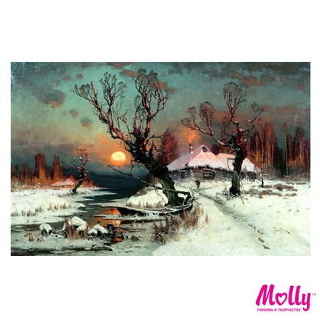 Paint by number Clover. Sunset in winter