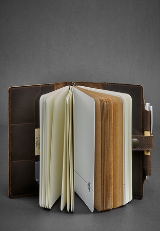 Кожаный блокнот (Софт-бук) 4.0 темно-коричневый