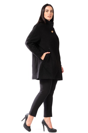 Büyük Beden Kaşe Hakim Yaka