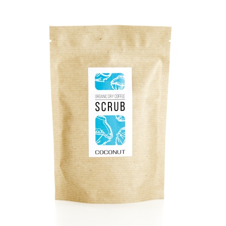 Натуральный Сухой кофейный Скраб аромат Кокос 200 гр.